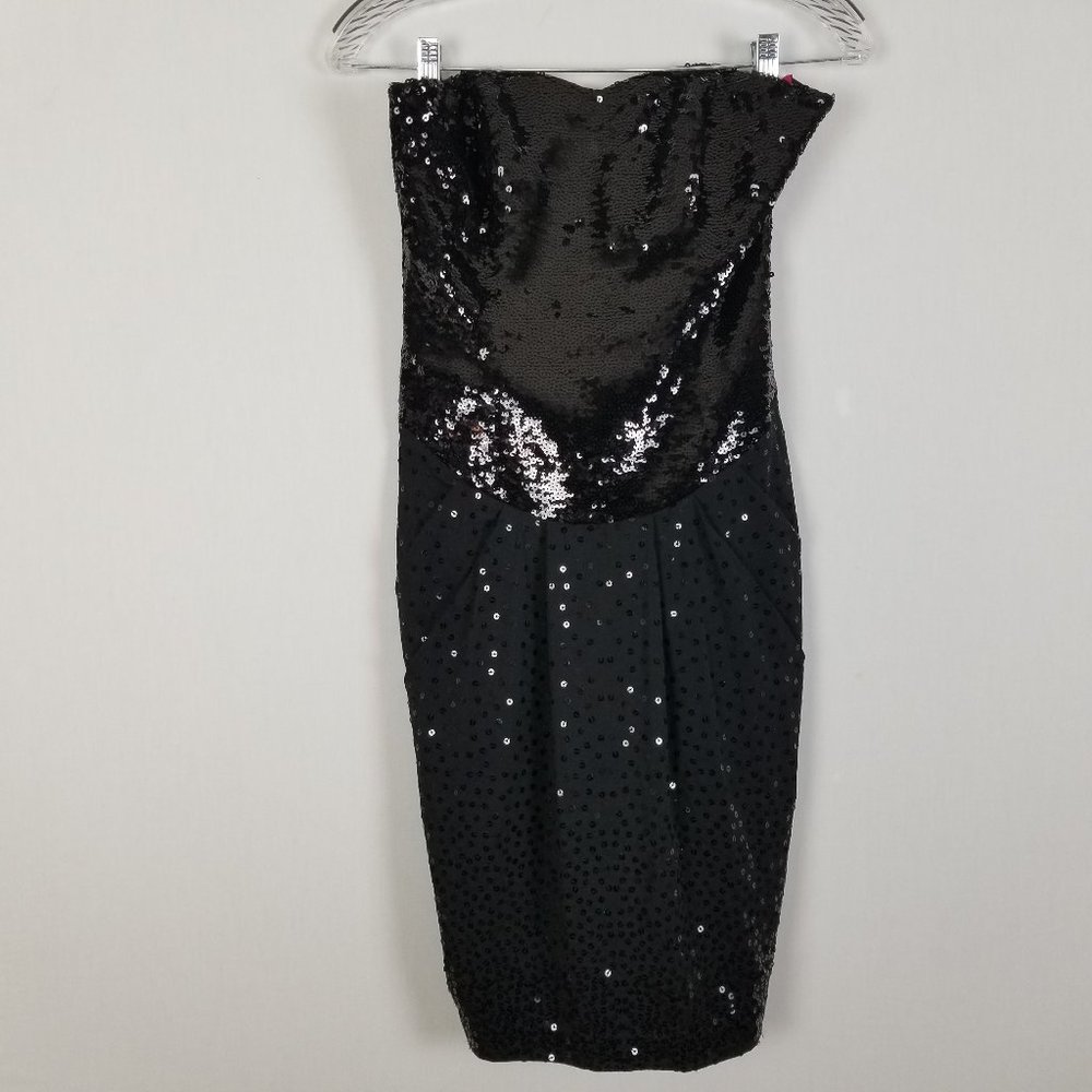 Betsey Johnson Strapless‎ sequin evening dress 4